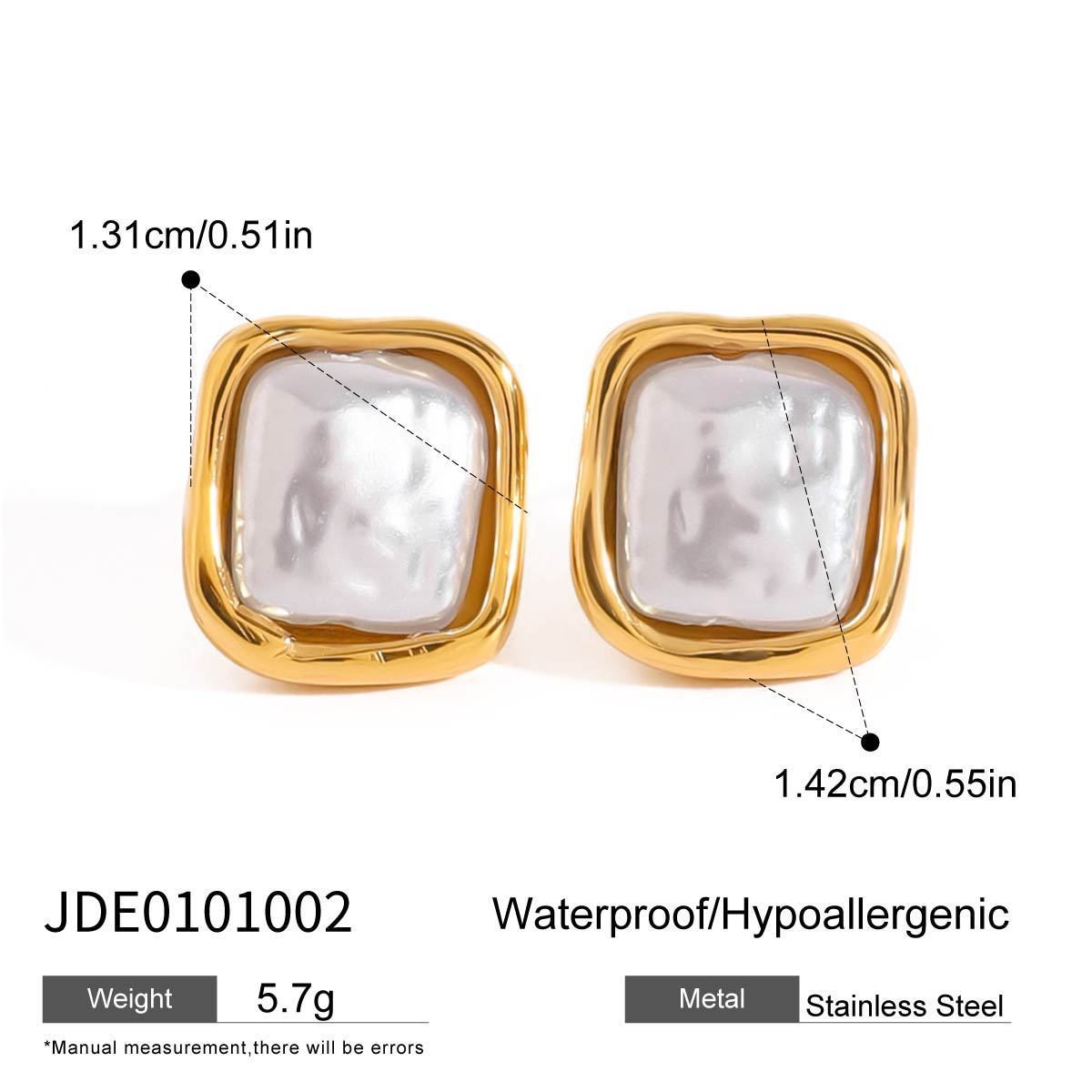 Stainless Steel Pearl Ring Titanium Steel No Fading