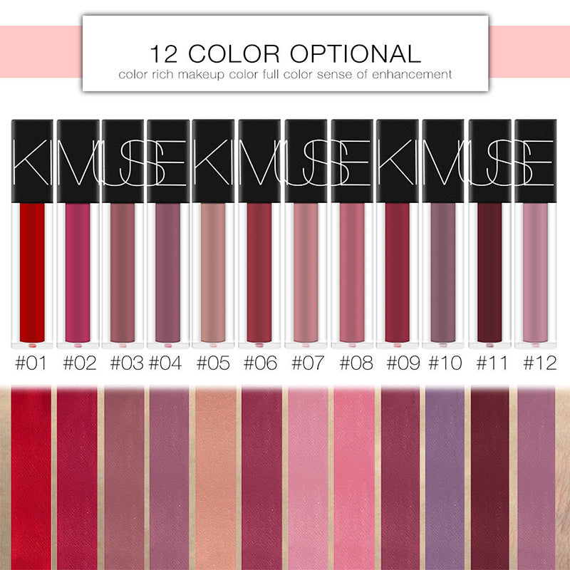 KIMUSE Matte Smooth Lipstick - Liquid Lipstick Matte Waterproof Lips Makeup Cosmetic Long Lasting Matte Lipstick Makeup