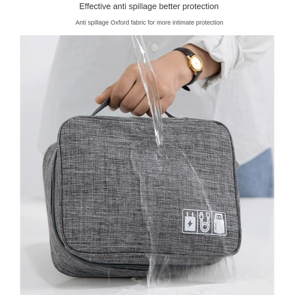 Electronics Organizer Travel Bag - Cable Organizer Waterproof Portable Digital Storage Bag Electronic Accessories Case - JumoShop