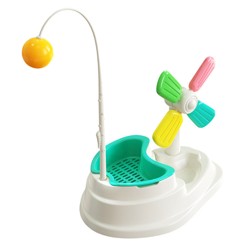 Fun Windmill Cat Stick Toy - Desktop Grass Box Pet Toys