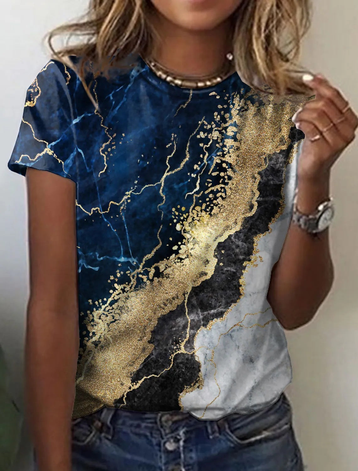 Retro Print Short Sleeves