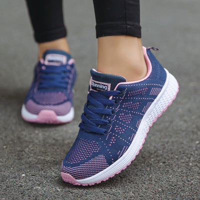 Women's Casual Shoes - Fashion Breathable Walking Mesh Flat Shoes Women