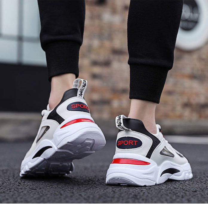 White Sneakers - Non Slip Walking Running Shoes Sports