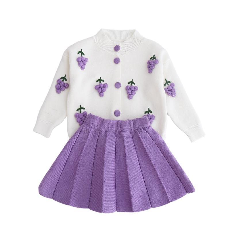 Two-piece Baby Girl Mink Wool Sweater Set