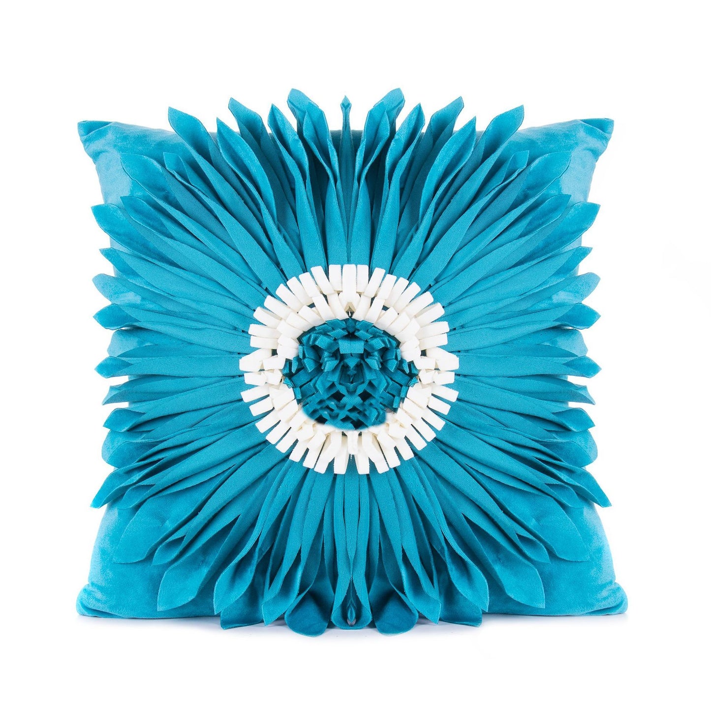 Fashion Modern Style White Throw Pillows Cushion Cover - Waist Pillow Blue Cushion Case