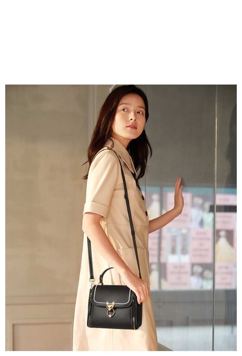Fashion Lady Handbag - Leather Stylish Crossbody Bags Large Capacity