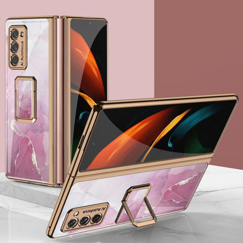 Folding Vertical Clock Phone Case -Full Inclusive Personality Male