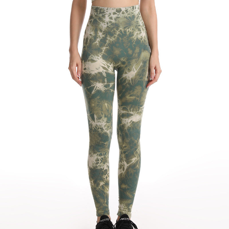 Tie Dye Leggings - Fitness Yoga Pants Seamless Push Up Workout Tights Gym Legging
