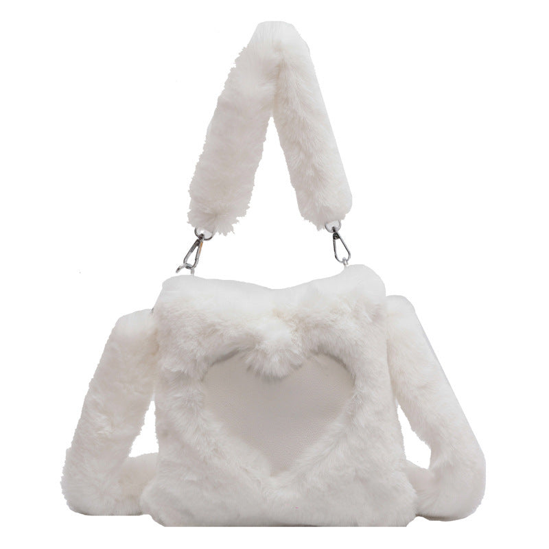 Love Handbags - Winter Plush Shoulder Bags For Women