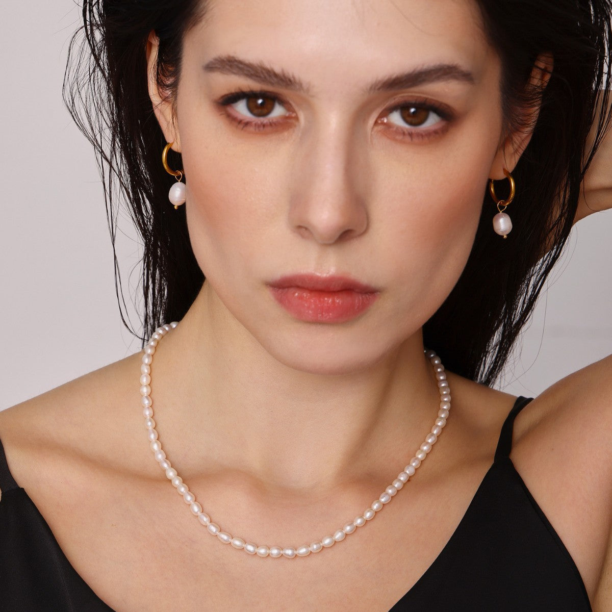 Baroque Freshwater Pearl Necklace Bracelet Earrings