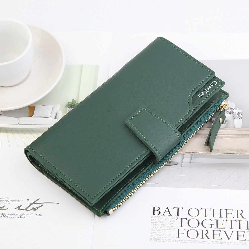 Women's Wallet - Long Wallet, Women Zipper Card