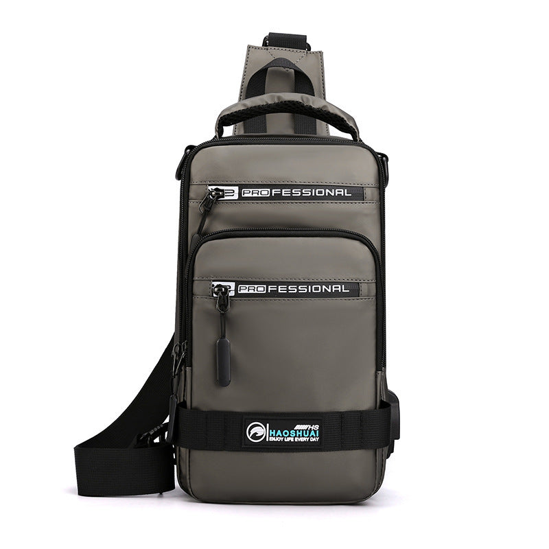 Multifunction Bags For Men - Nylon Backpack Crossbody Shoulder Bag With USB Charging Port