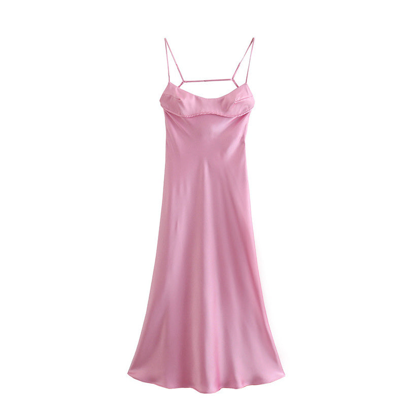 Camis Satin Long Dresses - Sexy Casual Backless Summer Dresses