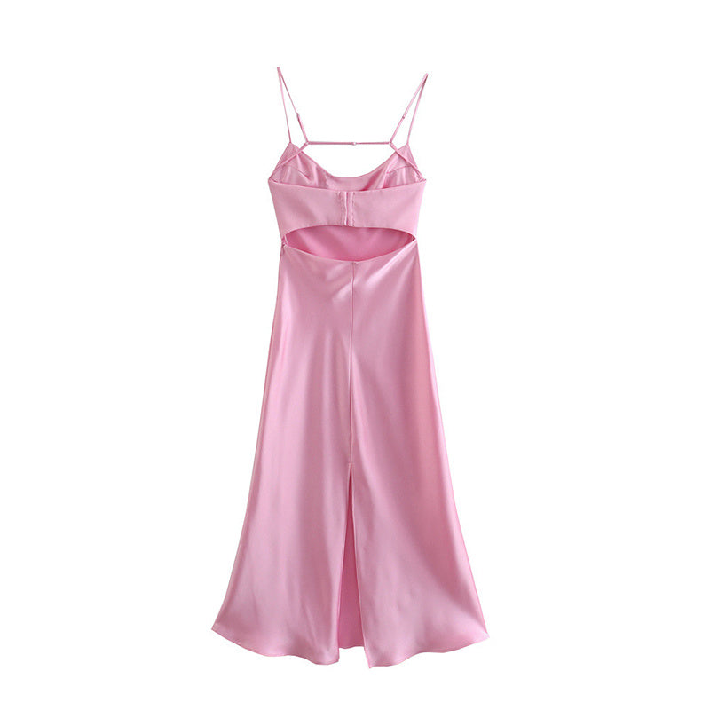 Camis Satin Long Dresses - Sexy Casual Backless Summer Dresses