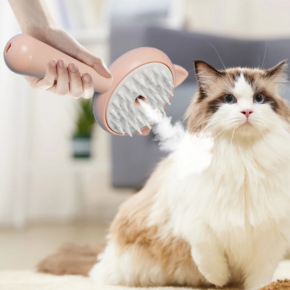 Rechargeable Multifunctional Cat Grooming Brush - Hair Cleaning Brush With Mist Self Cleaning Slicker Brush For Pets Dogs & Catsb Pet Products
