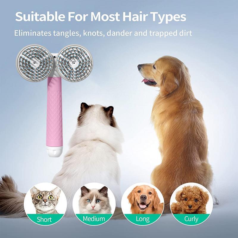 Double-headed One-button Self Cleaning Dog Cat Hair Removal Pets Products