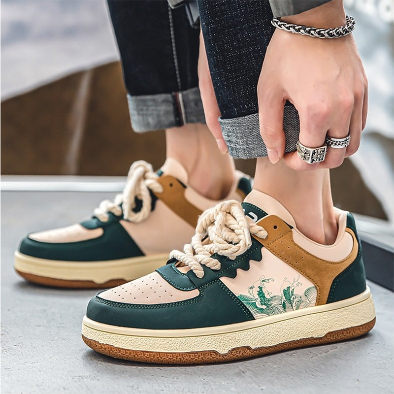 Lace-up Casual Shoes - Men Soft Thick Sole