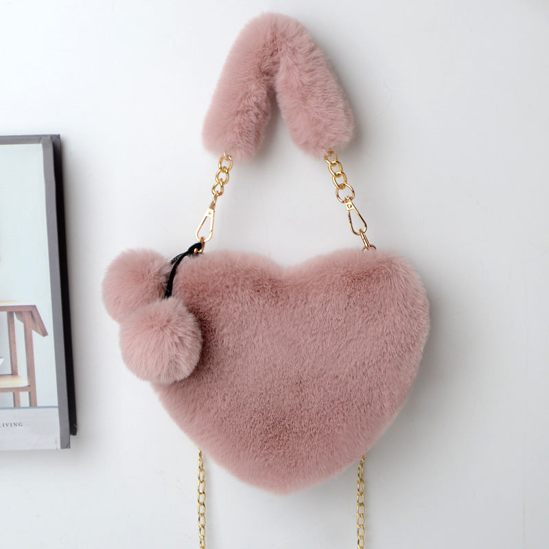 Love Bags - Soft Plush Handbags for Women, Valentine's Day Party Bag