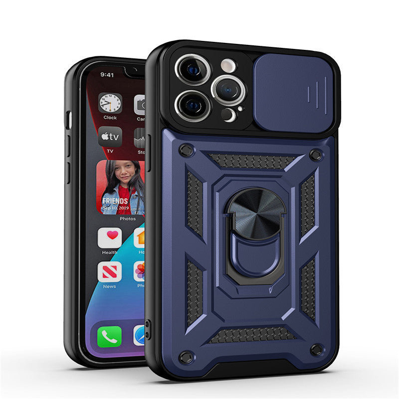 Sergeant Sliding Window Mobile Phone Case - Anti-drop Magnetic Bracket