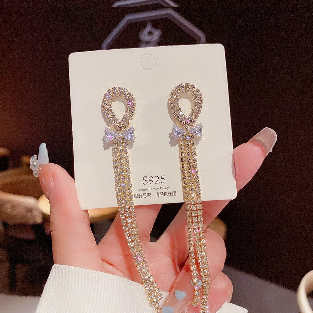 Sterling Silver Needle Light Luxury Pearl Earrings - Graceful Personality