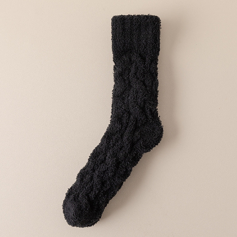 Winter Warm Fuzzy Coral Fleece Socks - Women Men Velvet Thickened Home Sleepping Floor Socks