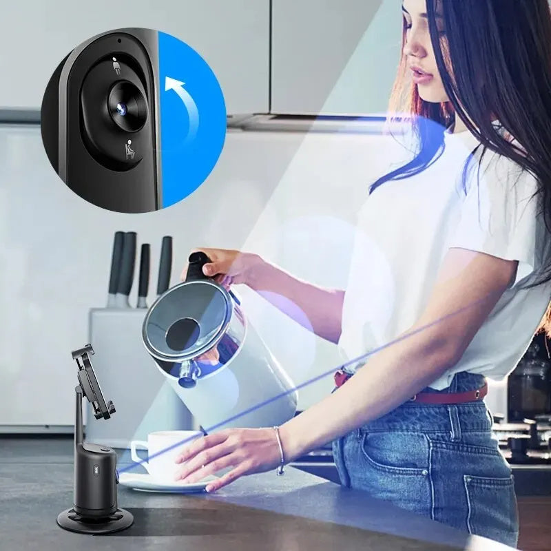 360 Auto Face Tracking Gimbal Phone Holder - AI Smart Gimbal Phone Holder For Smartphone Video Vlog Live Stabilizer Tripod