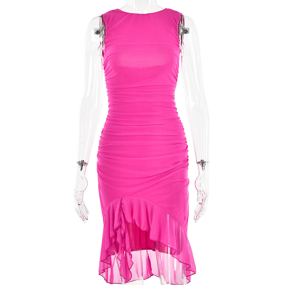 Summer Slim Skinny Sleeveless Dress - Fashion Party Club Dresses