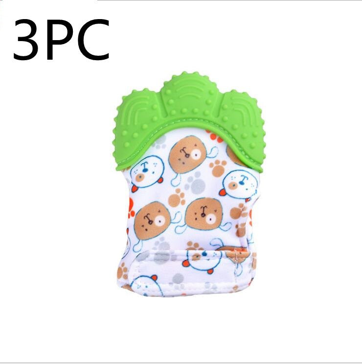 Baby Teether Anti-Bite Silicone Molar Gloves -  children's sound toys