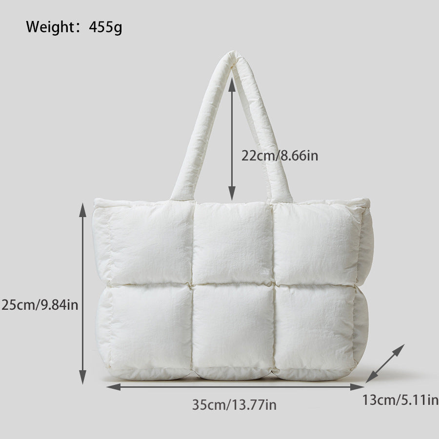 Soft Down Handbag - Woman Cotton Dress Bags Filled With Cotton