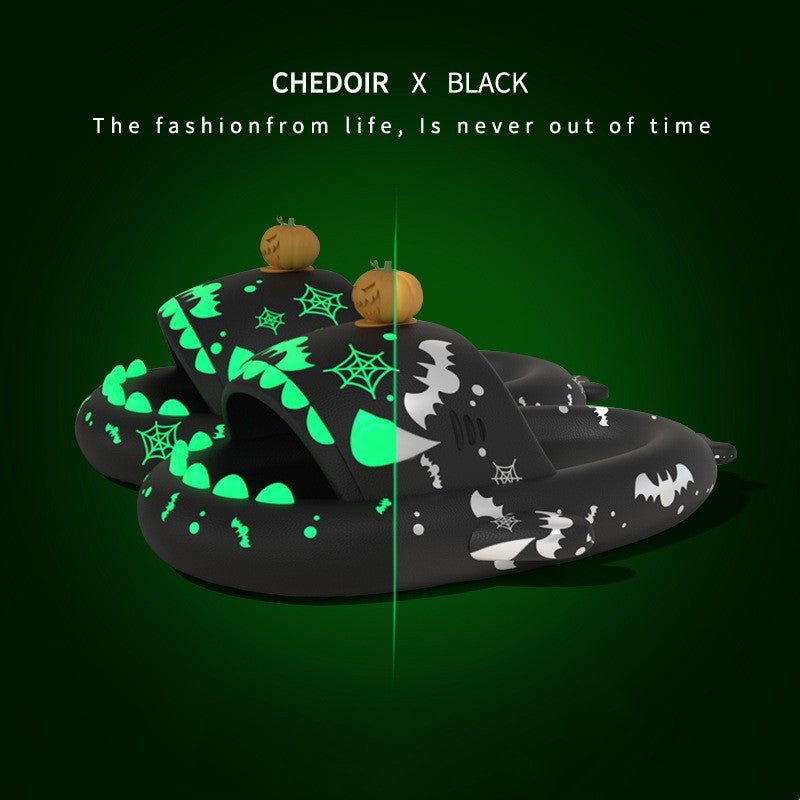 Halloween And Christmas Shoes - Non-slip Bathroom Slippers