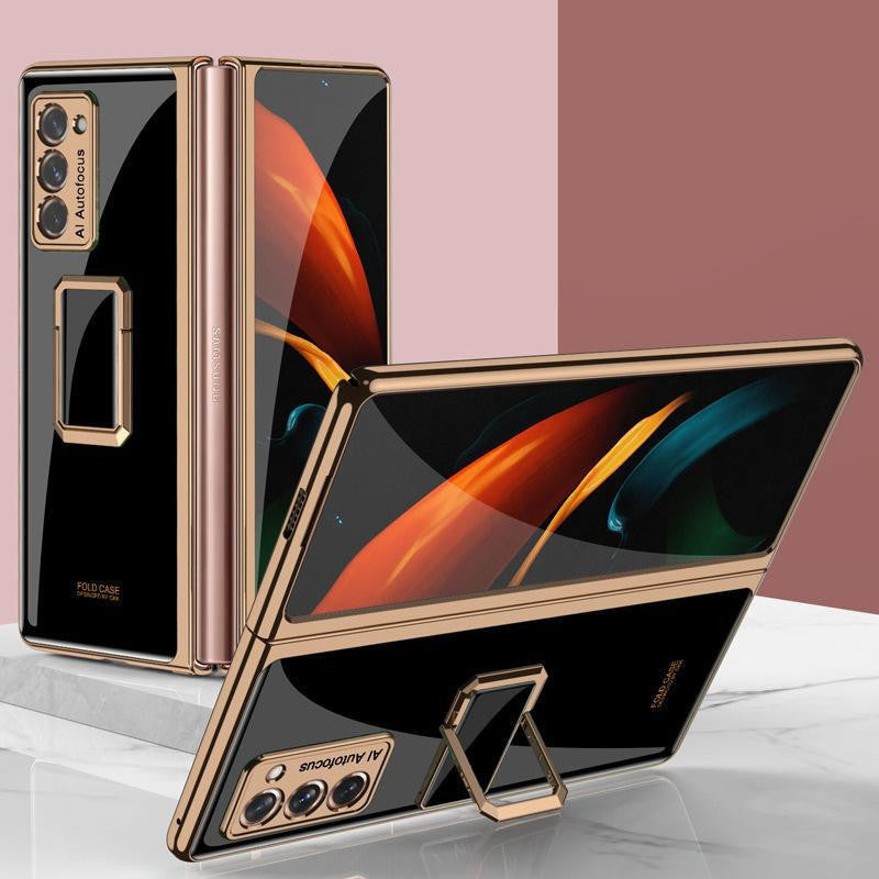 Folding Vertical Clock Phone Case -Full Inclusive Personality Male