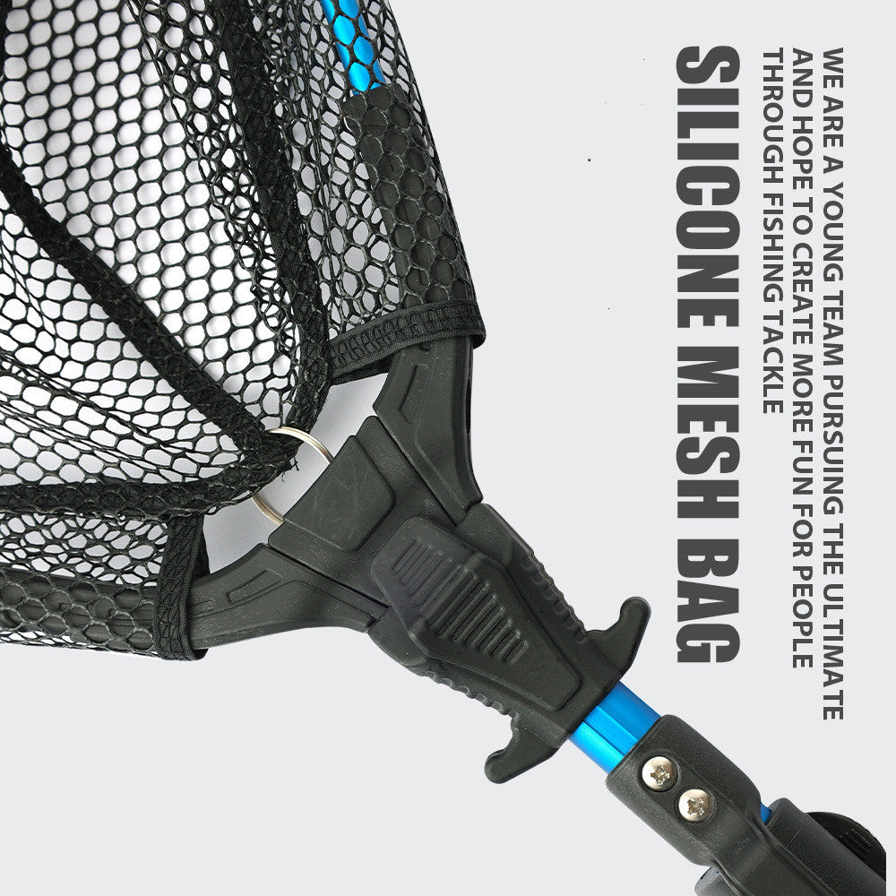 Aluminum Alloy Retractable Triangle Folding Hand Net - Lure Fishing Net