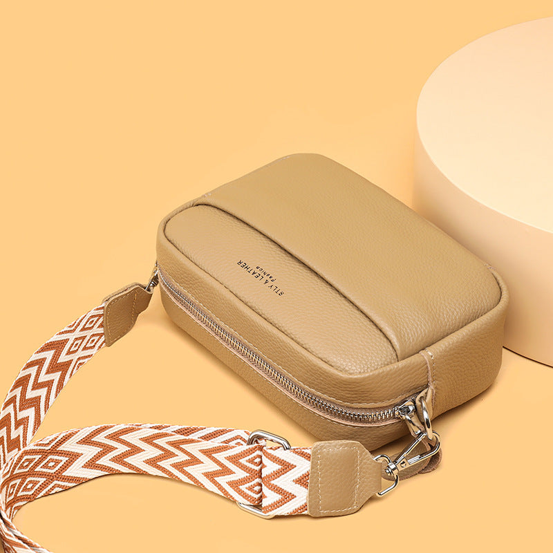 Fashion Shoulder Crossbody Bags With Rhombus Embroidered Wide Shoulder Strap - Cute Small Square Bag Women