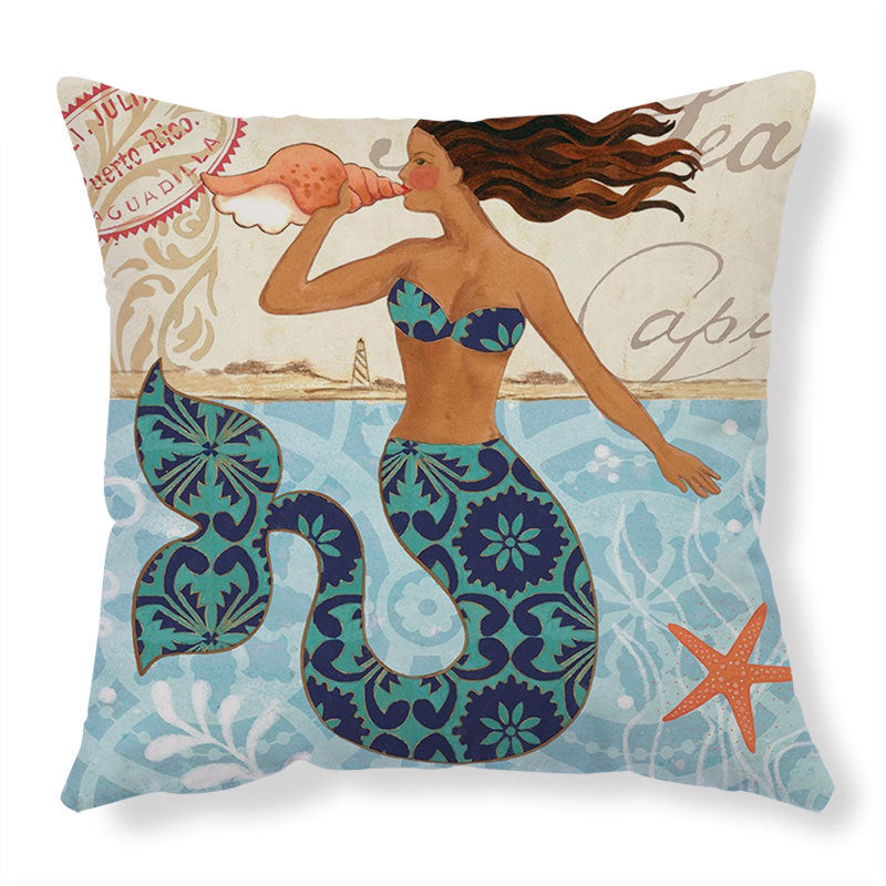 Cushion Covers Sea Turtle Printed Throw Pillow Cases - For Home Decor Sofa Chair Seat