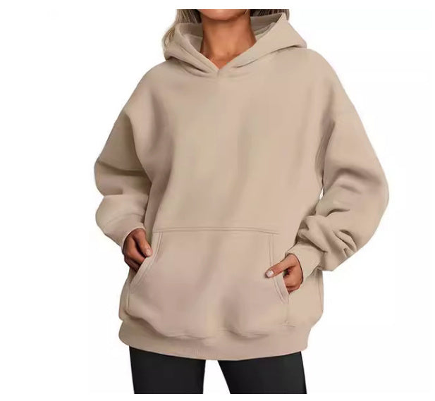 Women's Hoodies With Pockets - Fashion Solid Sweatshirt Oversized Hooded Sweater
