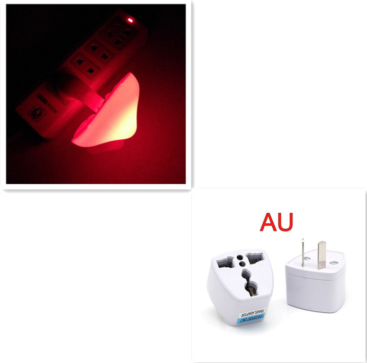 LED Night Light Mushroom Wall Socket Lamp - EU US Plug Warm White Light-control Sensor Bedroom Light Home Decoration