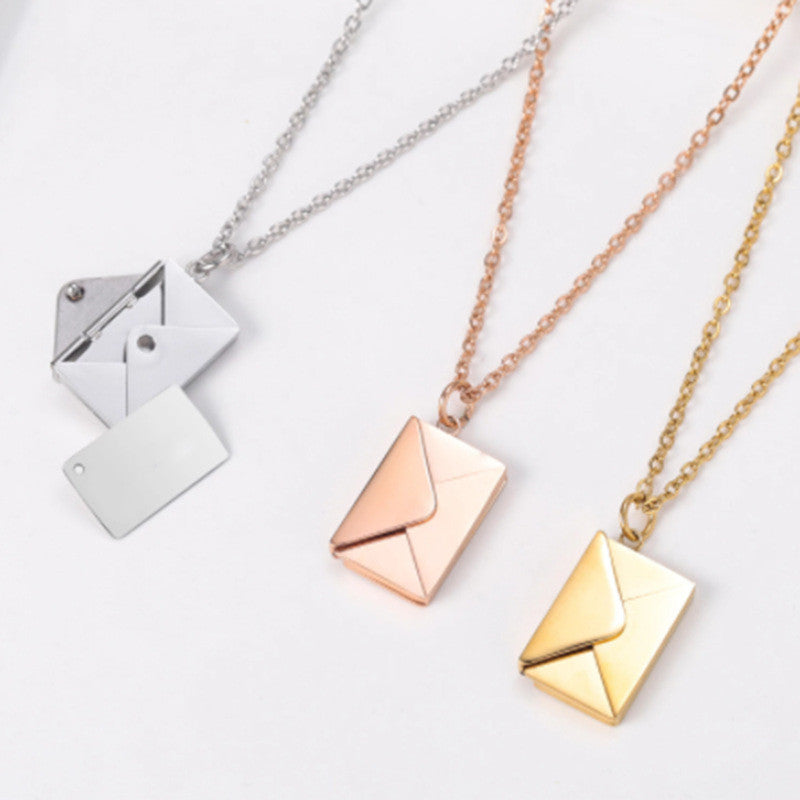 Fashion Envelop Necklace - Women Lover Letter Pendant Best Gifts For Girlfriend