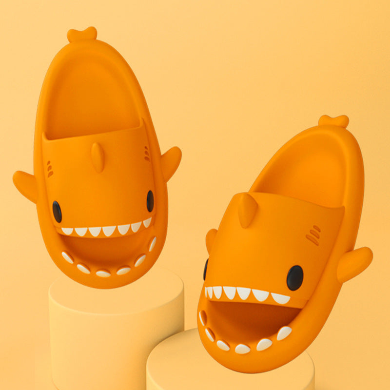 Adult's Slippers Indoor - Outdoor Funny Shark Cartoon