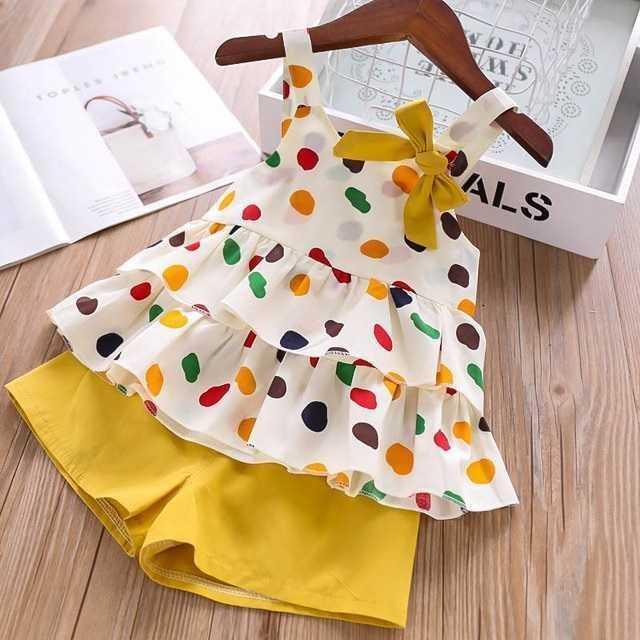 Summer Children Clothing Set - Big Bow T-Shirt & Shorts  Set