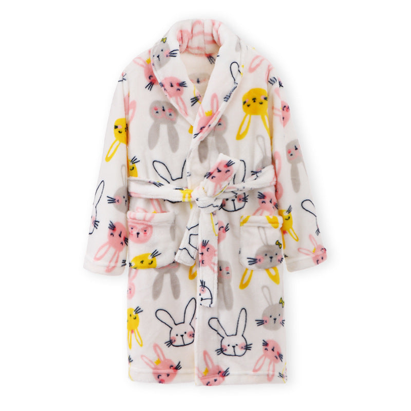 Children's Autumn And Winter Flannel Robes