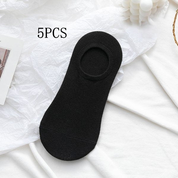 Solid Color Boat Socks - Spring Invisible Socks Socks Socks Net Red Men'S Socks