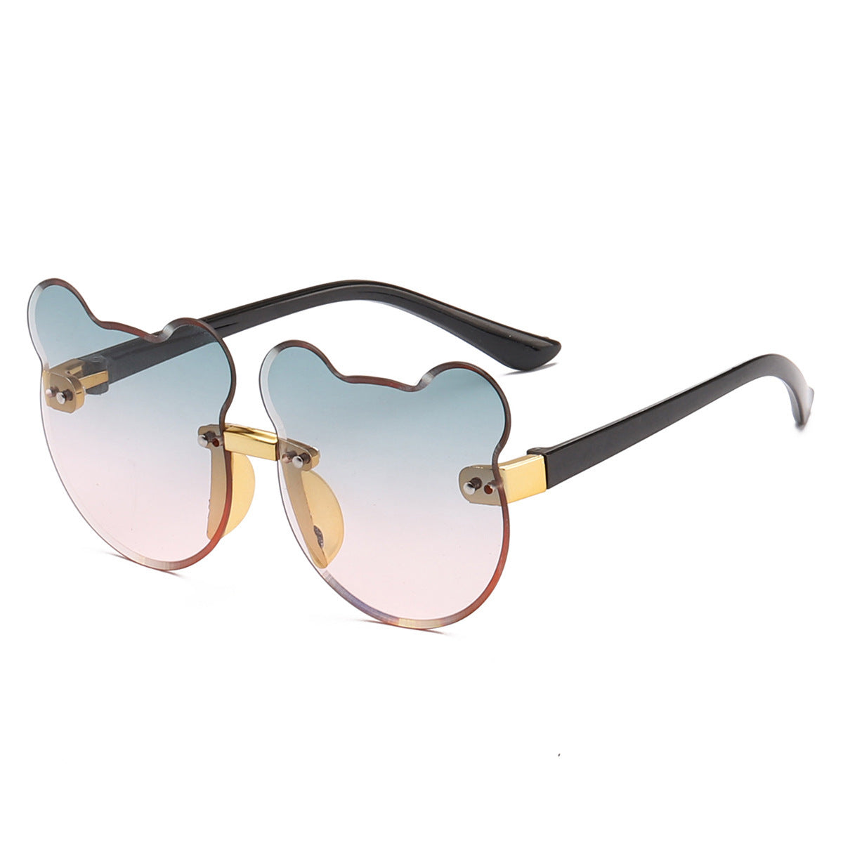 Cat Ear Frameless Shape Kids Sunglasses