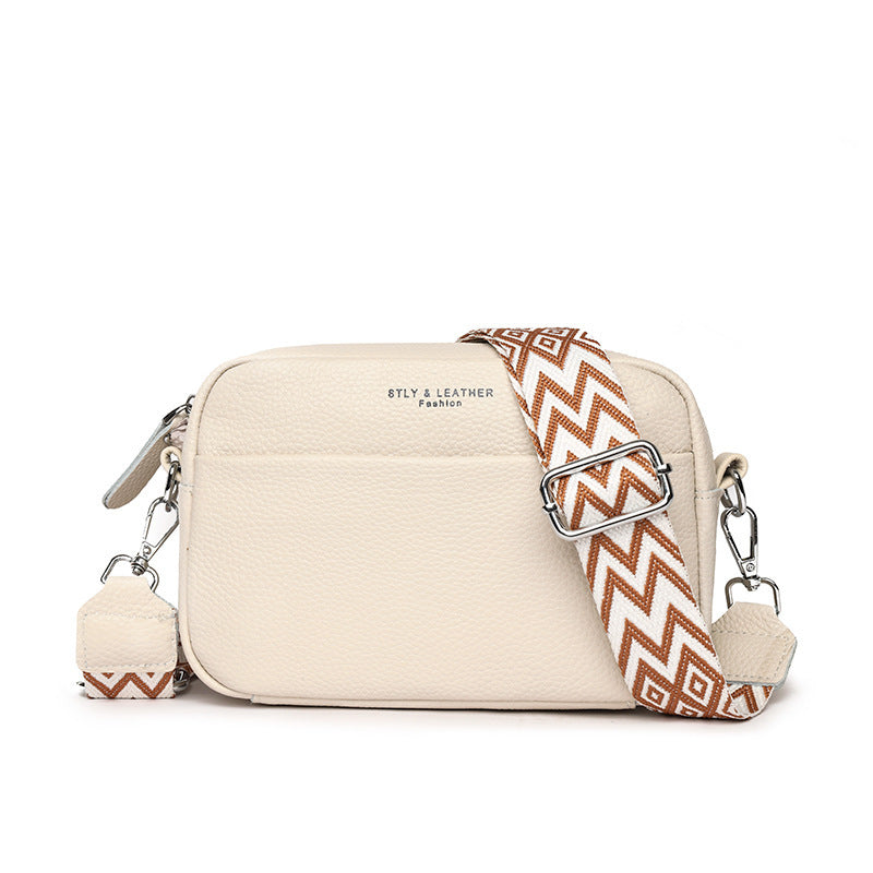 Fashion Shoulder Crossbody Bags With Rhombus Embroidered Wide Shoulder Strap - Cute Small Square Bag Women