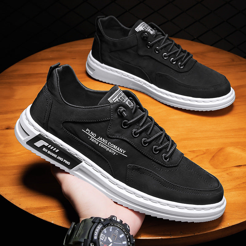Men Sneakers Lace-up Letter Print Platform