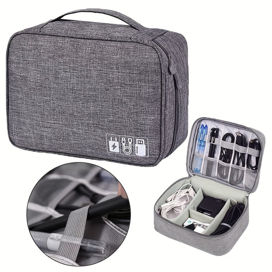 Electronics Organizer Travel Bag - Cable Organizer Waterproof Portable Digital Storage Bag Electronic Accessories Case - JumoShop