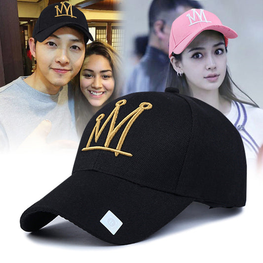 Embroidered Peaked Hat - Women Alphabet Baseball