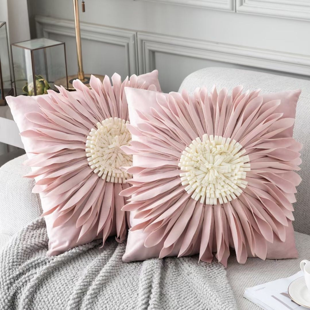 Fashion Modern Style White Throw Pillows Cushion Cover - Waist Pillow Blue Cushion Case