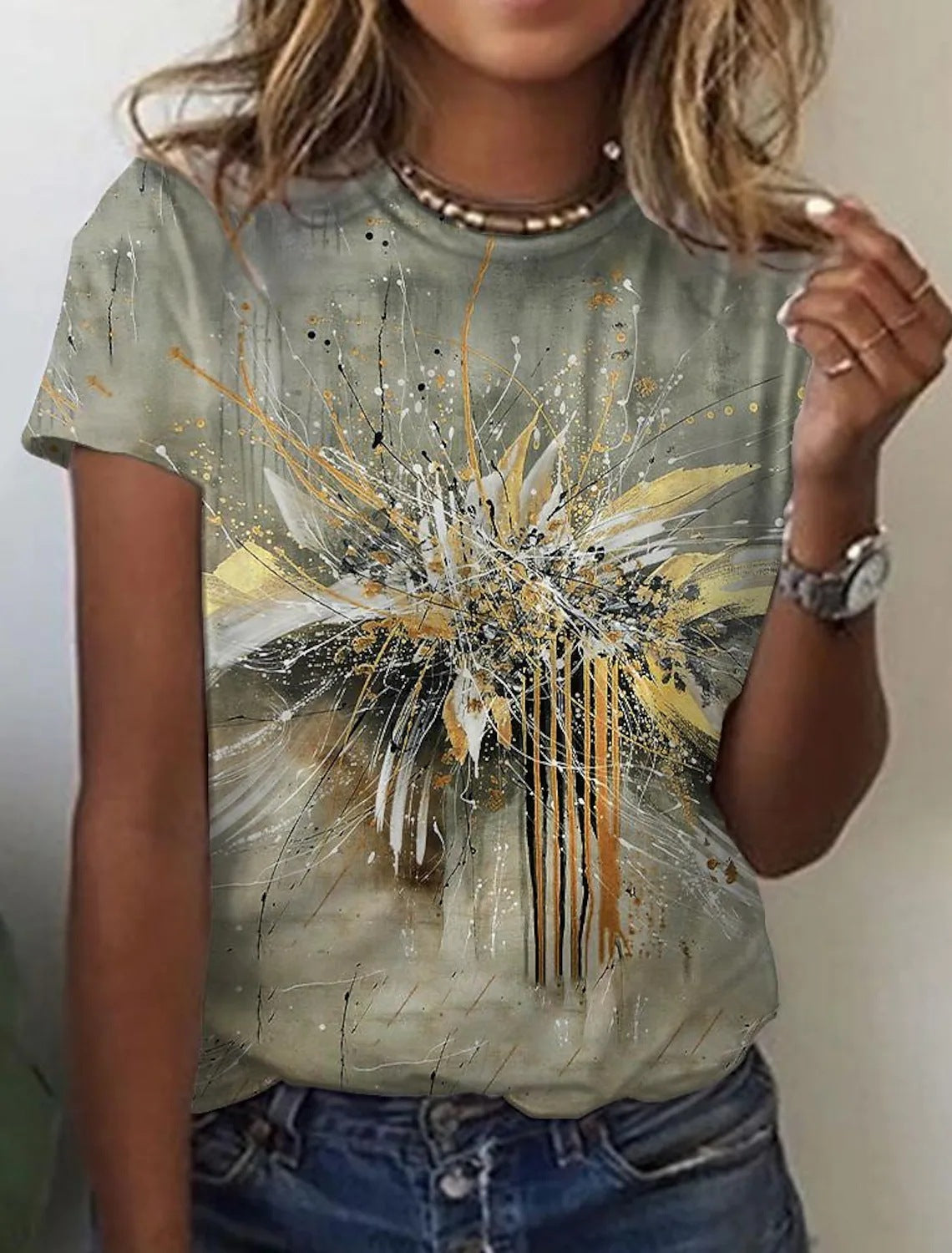 Retro Print Short Sleeves