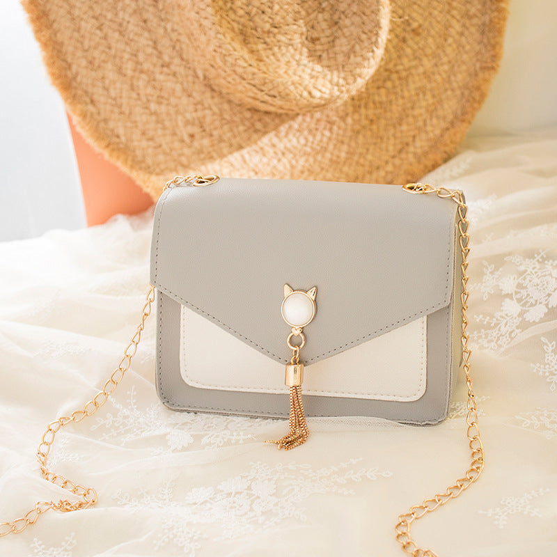 Small Messenger Bag - New Sweet And Cute Cat Tassel Decoration Chain