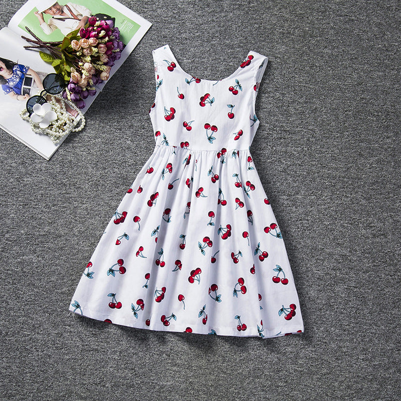 Hollow Skirt Lace Long-sleeved Girls Princess Irregular Dress